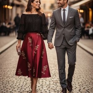 Goureous Sam and Jess Elegant Black Ruffle Lined Blouse